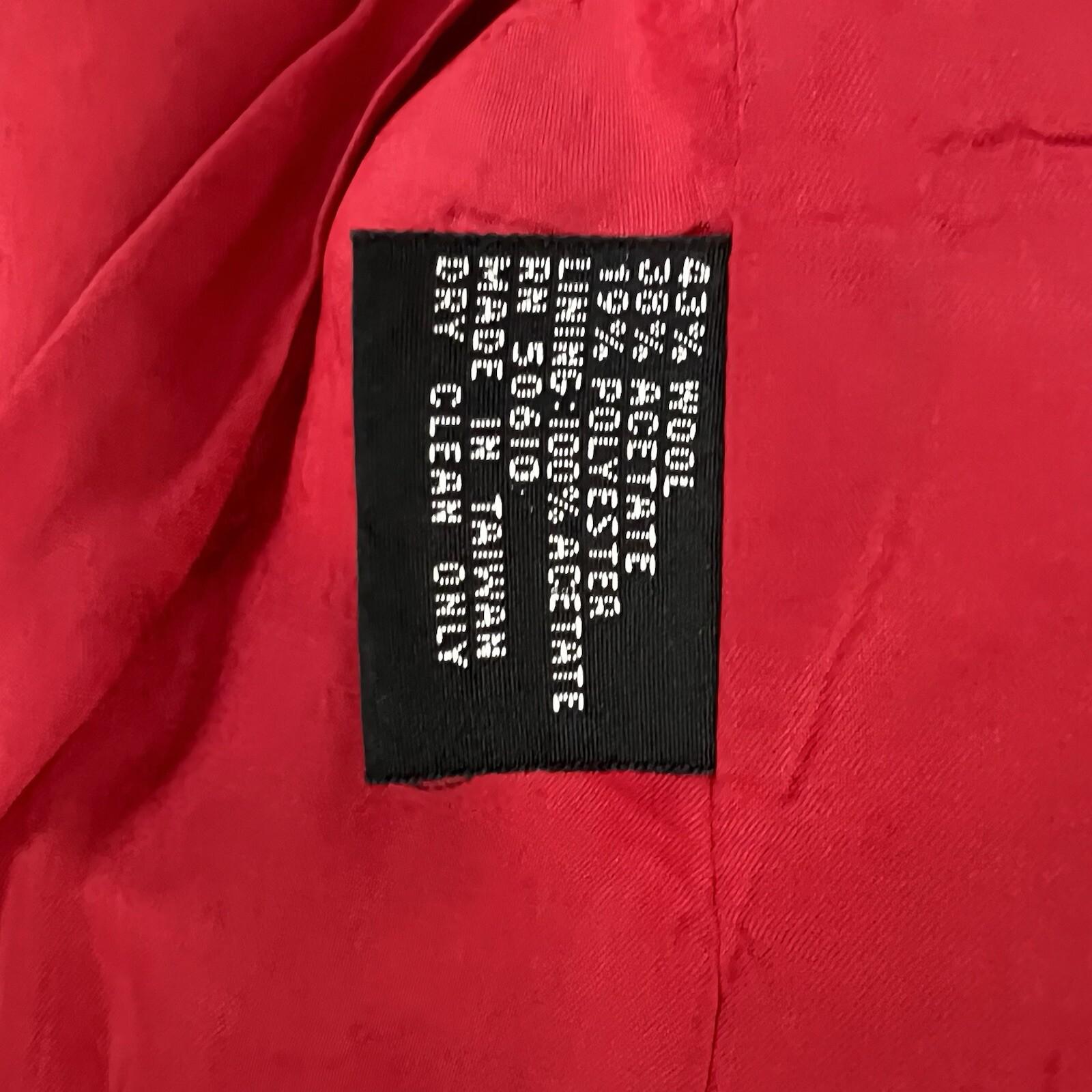 Albert Nipon Vtg Wool Acetate Blend Red Skirt Suit Size 6 Lined Collarless Women