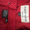 Albert Nipon Vtg Wool Acetate Blend Red Skirt Suit Size 6 Lined Collarless Women