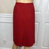 Kasper Polyester Skirt Suit Size 8P Red Lined Open Front Cocktail Career 2PC