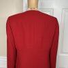 Kasper Polyester Skirt Suit Size 8P Red Lined Open Front Cocktail Career 2PC