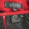 Kasper Polyester Skirt Suit Size 8P Red Lined Open Front Cocktail Career 2PC