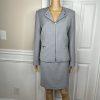 Tahari ASL Polyester Rayon Stretch Skirt 10P Suit 10 Lined Zip Up Collarless New