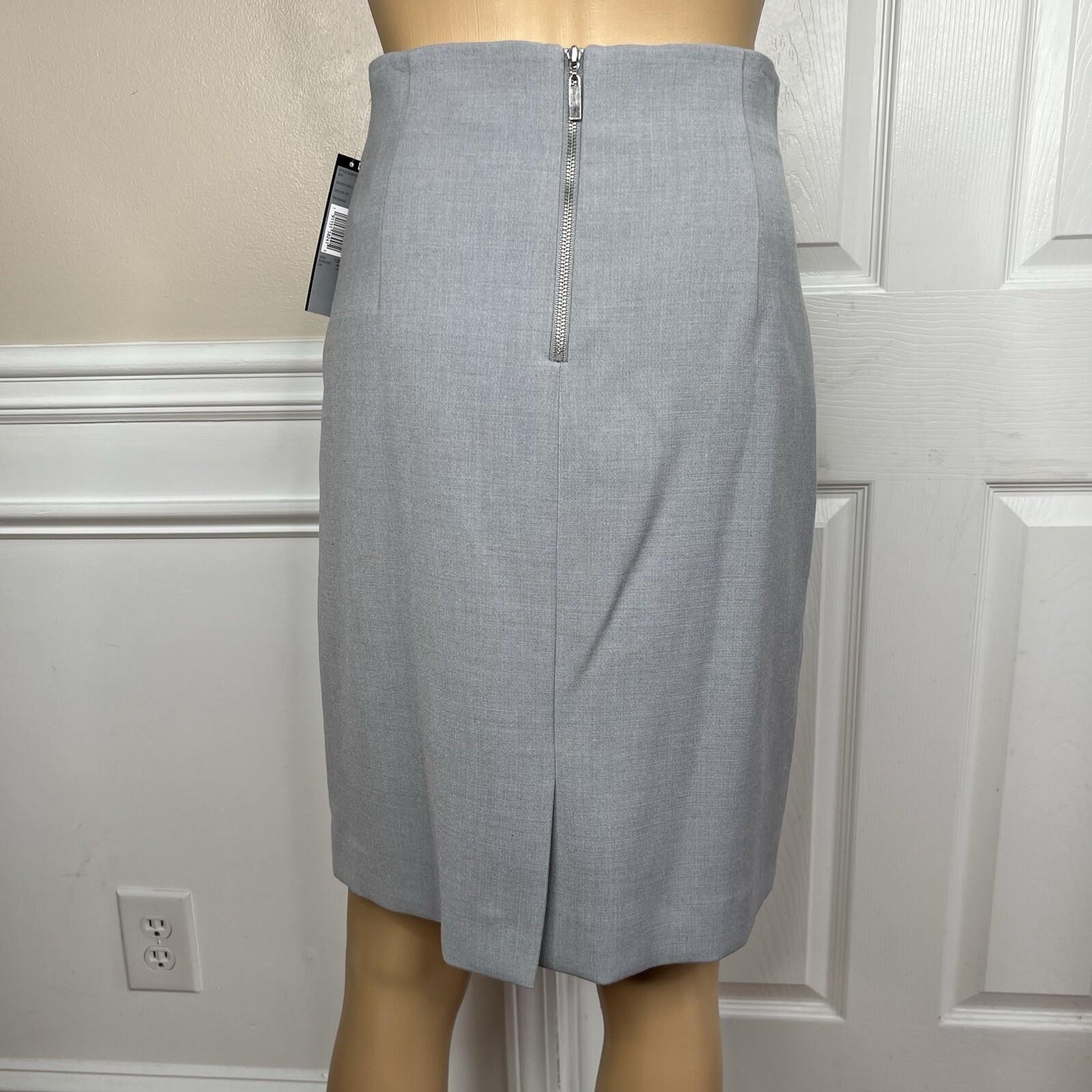 Tahari ASL Polyester Rayon Stretch Skirt 10P Suit 10 Lined Zip Up Collarless New