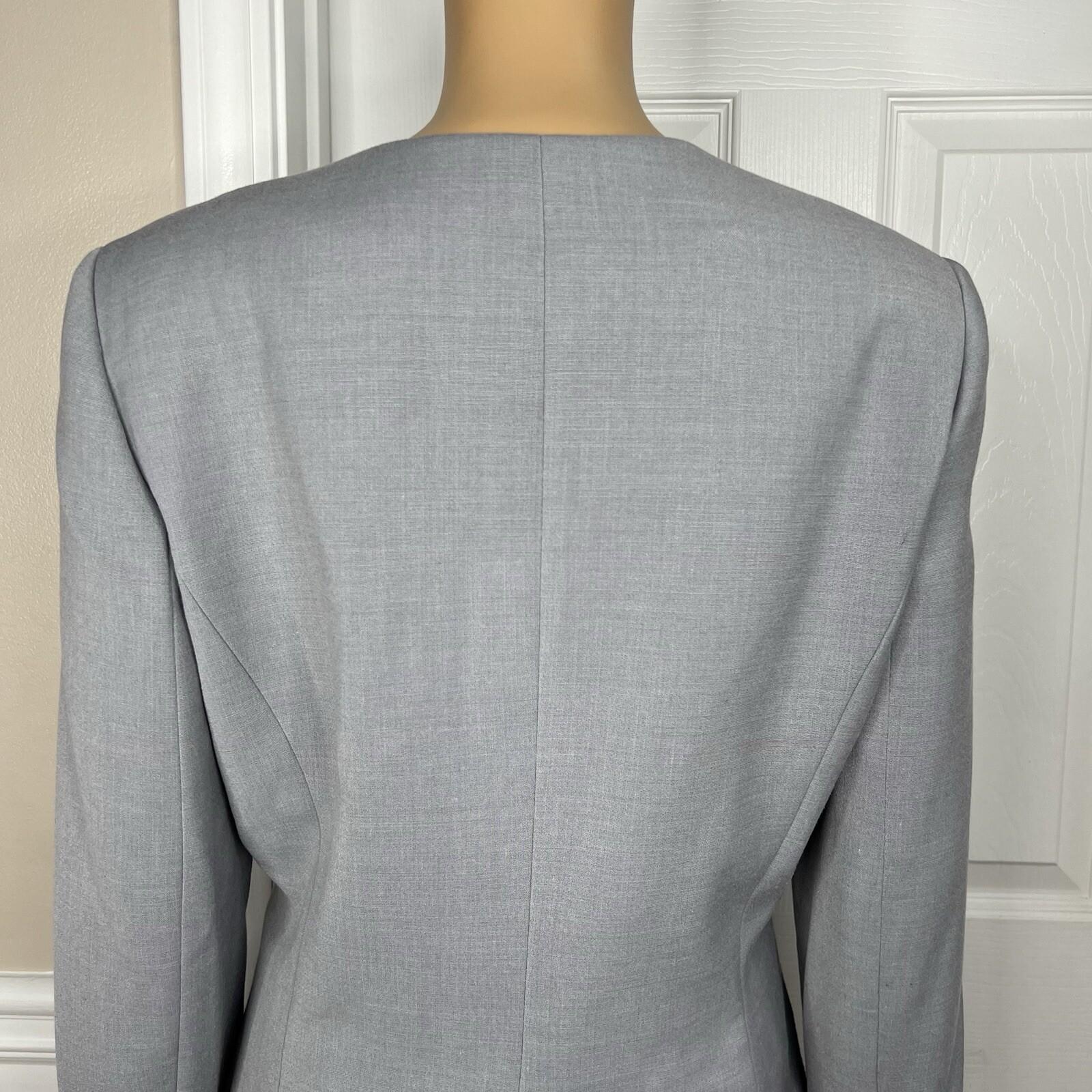 Tahari ASL Polyester Rayon Stretch Skirt 10P Suit 10 Lined Zip Up Collarless New