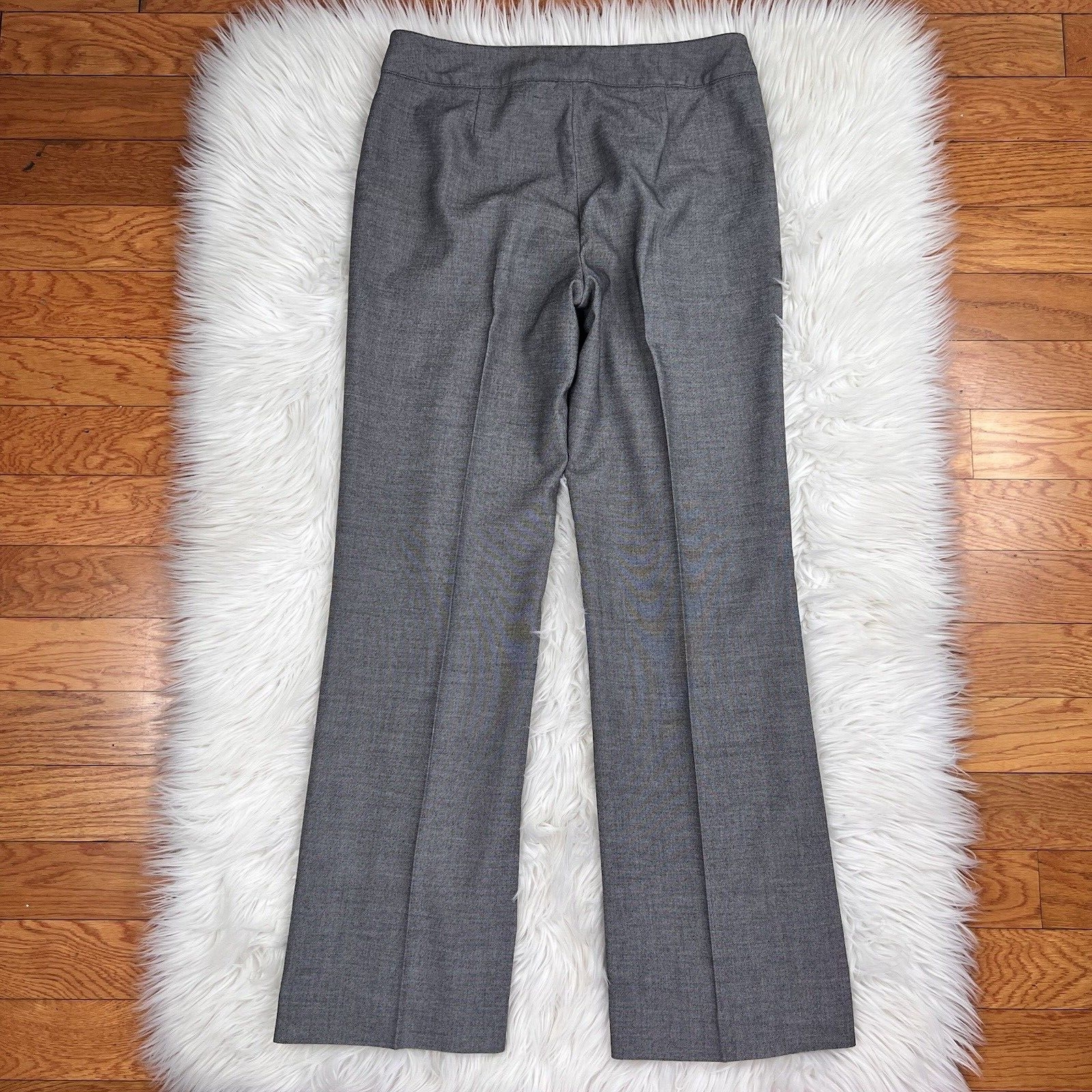 10-8.png Jones New York Polyester Rayon Spandex Pant Suit Size 8 Gray Lined Career 2PC