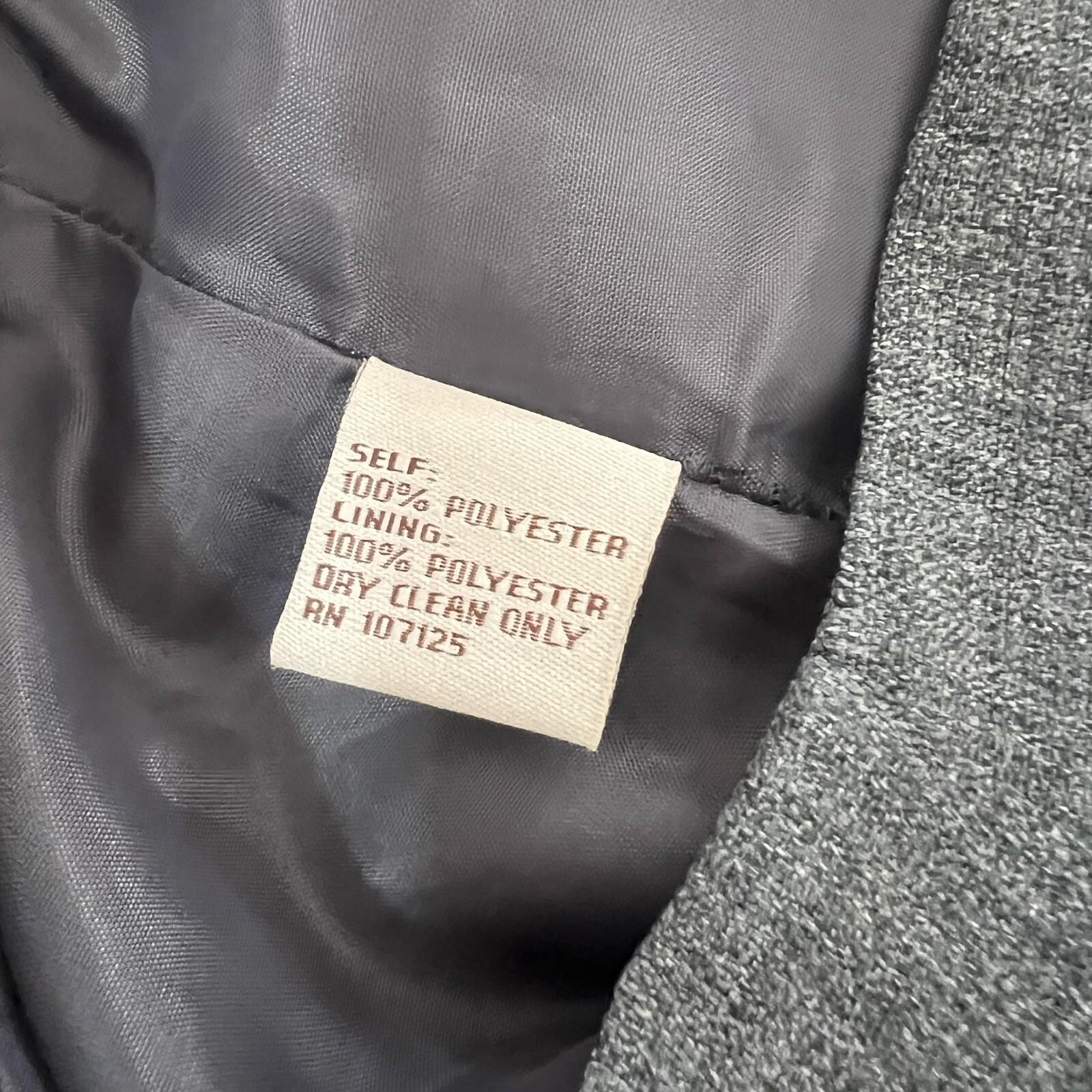 Biacci Women Polyester Skirt Suit Size 6 Gray Lined Peak Collar 2PC Career