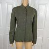 John Meyer Polyester Rayon Stretch Pant Suit Size 10 Green Pleated Pockets 2PC
