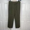 John Meyer Polyester Rayon Stretch Pant Suit Size 10 Green Pleated Pockets 2PC