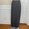 Liz Claiborne Polyester Skirt Suit Size 8 Gray Wrap Notch Collar Pockects 2PC