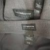 Liz Claiborne Polyester Skirt Suit Size 8 Gray Wrap Notch Collar Pockects 2PC