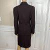 Larry Levine Polyester Rayon Stretch Suit Skirt Size 8 Chocolate Lined New 2PC