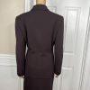Larry Levine Polyester Rayon Stretch Suit Skirt Size 8 Chocolate Lined New 2PC