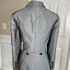 10-8057.jpg John Meyer Women Polyester Pant Suit Size 10 Silver Gray Lined Notch Collar 2PC