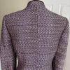 LIZ CLAIBORNE 2PC Pink Brown Polyester Acrylic Stand Up Collar Pant Suit Size 8