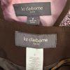 LIZ CLAIBORNE 2PC Pink Brown Polyester Acrylic Stand Up Collar Pant Suit Size 8