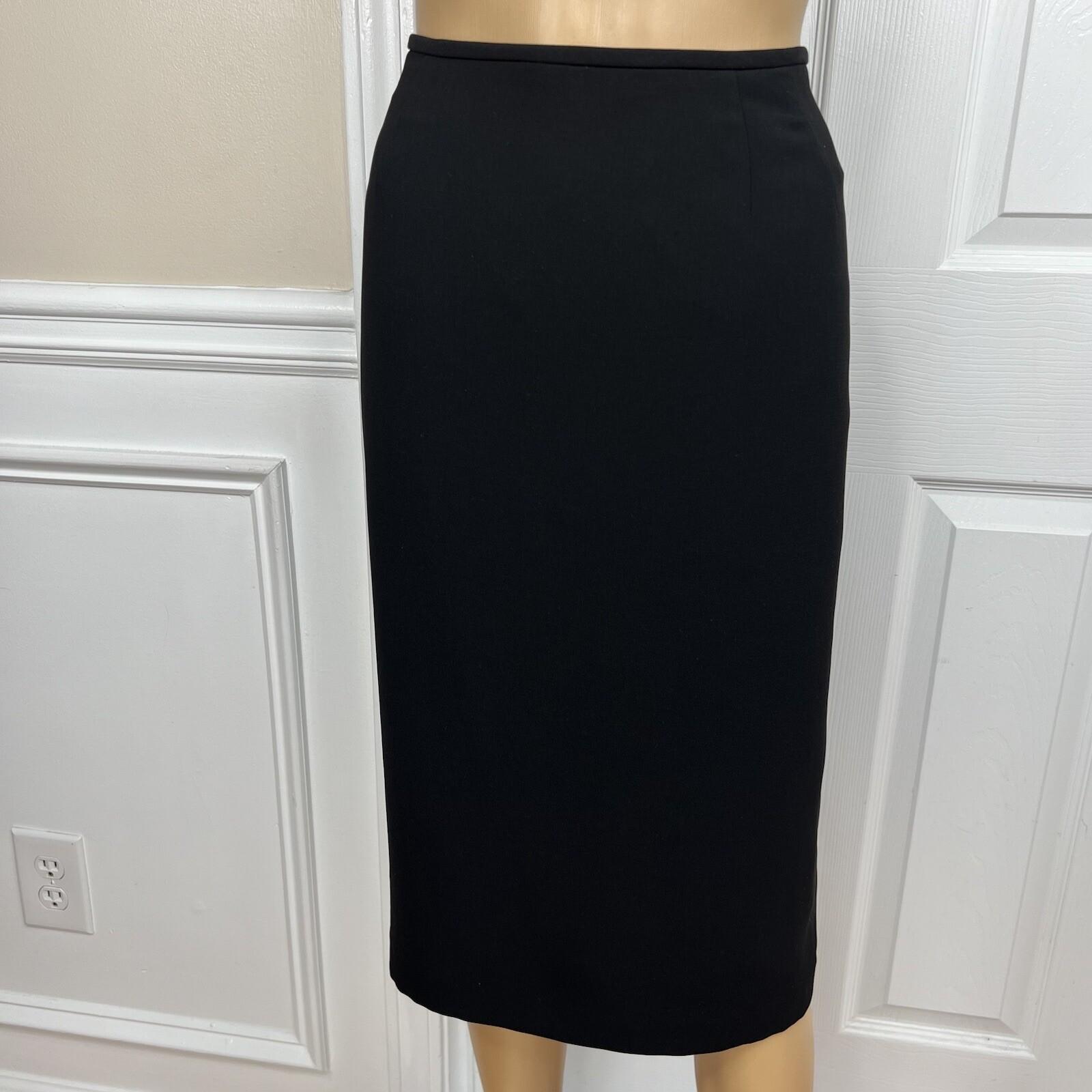 Jones Wear Polyester Skirt Suit Size 12 Black Pink Lined Shawl Collar 2PC