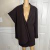 Larry Levine Polyester Rayon Spandex Pant Suit 14 brown Mid Length Lined 2PC New