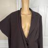 Larry Levine Polyester Rayon Spandex Pant Suit 14 brown Mid Length Lined 2PC New