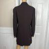 Larry Levine Polyester Rayon Spandex Pant Suit 14 brown Mid Length Lined 2PC New