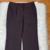 Larry Levine Polyester Rayon Spandex Pant Suit 14 brown Mid Length Lined 2PC New