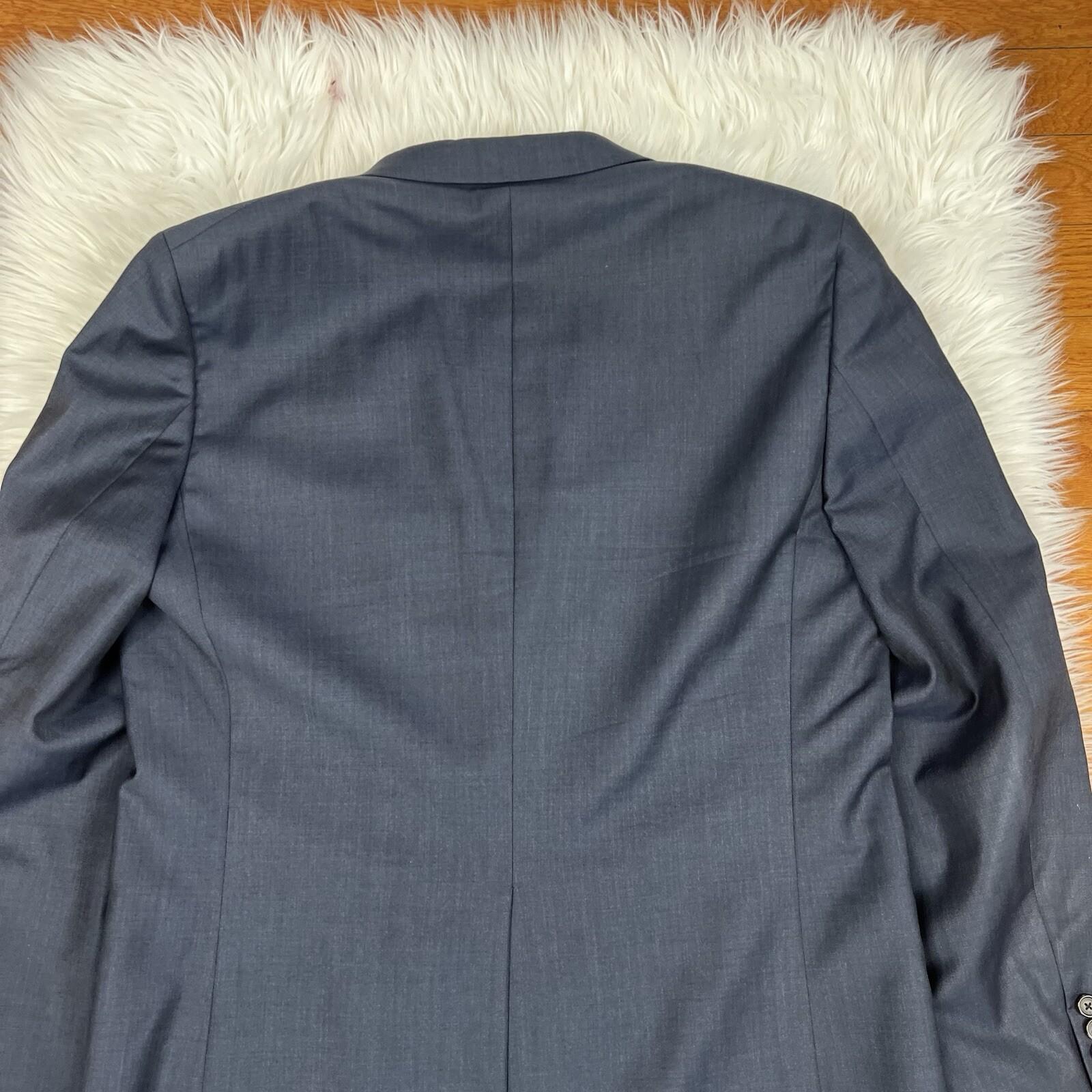 Ralph Lauren Men 100% Wool Blazer 44L Dark Blue Blue Label One vent Career