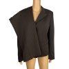 Suit Studio Polyester Pant Suit Size 16 Brown Striped Lined Peak Collar 2PC