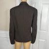 Suit Studio Polyester Pant Suit Size 16 Brown Striped Lined Peak Collar 2PC