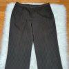 Suit Studio Polyester Pant Suit Size 16 Brown Striped Lined Peak Collar 2PC