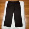 Suit Studio Polyester Pant Suit Size 16 Brown Striped Lined Peak Collar 2PC
