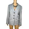 10-8098.jpg Evan Picone Women Polyester Blazer Jacket Size 14 Silver Lined Faux Pockets New