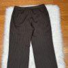 Suit Studio Polyester Pant Suit Size 16 Brown Striped Lined Peak Collar 2PC
