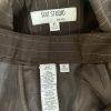 Suit Studio Polyester Pant Suit Size 16 Brown Striped Lined Peak Collar 2PC