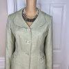 Jones New York Women Polyester Rayon Skirt Suit Size 6 Sage Lined Flared 2PC