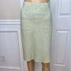 Jones New York Women Polyester Rayon Skirt Suit Size 6 Sage Lined Flared 2PC