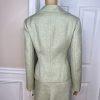 Jones New York Women Polyester Rayon Skirt Suit Size 6 Sage Lined Flared 2PC