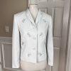 John Meyer Polyester Blazer Size 8P Stone Beige Embroidered Beaded Lined  1PC