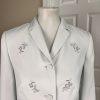 John Meyer Polyester Blazer Size 8P Stone Beige Embroidered Beaded Lined  1PC