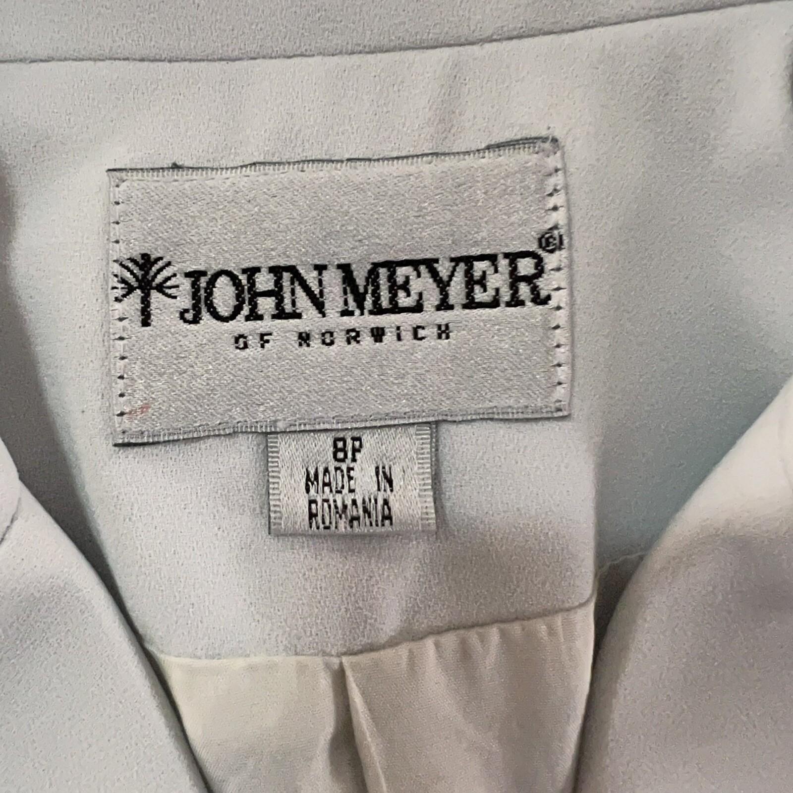 John Meyer Polyester Blazer Size 8P Stone Beige Embroidered Beaded Lined  1PC