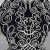 Jessica McClintock Vintage Prom Dress 8 Black White Embroidered Princess Y2K