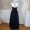 Jessica McClintock Vintage Prom Dress 8 Black White Embroidered Princess Y2K