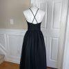 Jessica McClintock Vintage Prom Dress 8 Black White Embroidered Princess Y2K