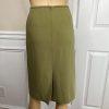 Kasper Polyester Spandex Skirt 14P Suit 16P Green 2 Piece Shawl Collar Lined