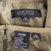 Kasper Polyester Spandex Skirt 14P Suit 16P Green 2 Piece Shawl Collar Lined