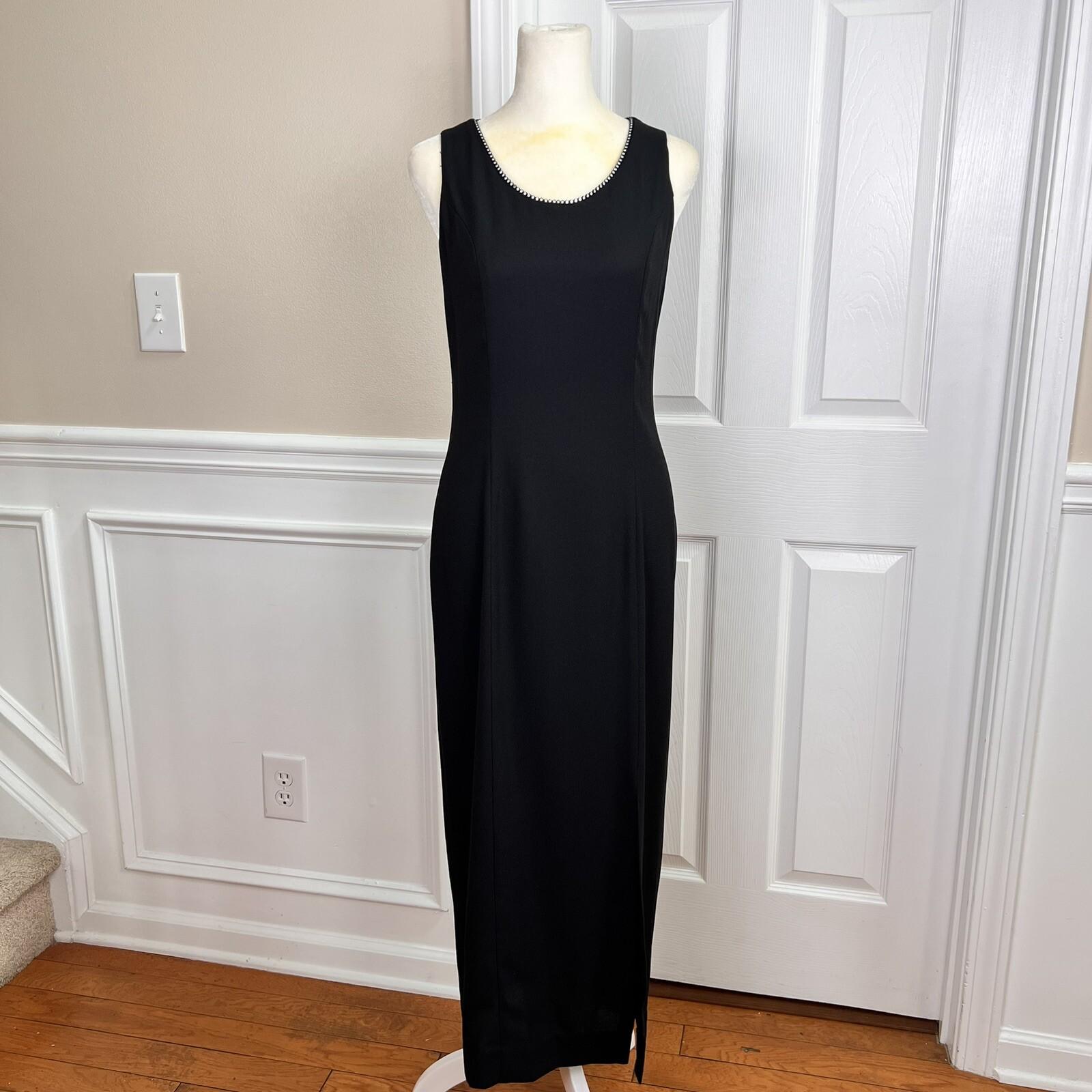 Caron Chicago Polyester Vintage Dress Suit Cropped Jacket Size 6 Beaded 2PC