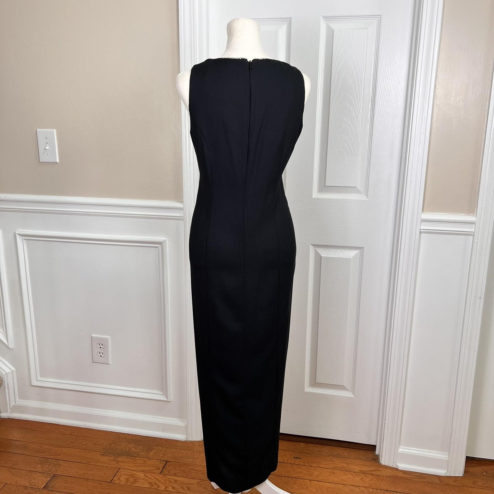 Caron Chicago Polyester Vintage Dress Suit Cropped Jacket Size 6 Beaded 2PC