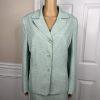 EVAN PICONE Polyester Skirt Suit Size 16 Fern Green Beige Lined Ruffle 2PC
