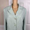 EVAN PICONE Polyester Skirt Suit Size 16 Fern Green Beige Lined Ruffle 2PC