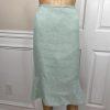 EVAN PICONE Polyester Skirt Suit Size 16 Fern Green Beige Lined Ruffle 2PC