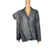 ISABELLA 2PC Gray Polyester Metallic Notch Collar Cocktail Pant Suit Size 10