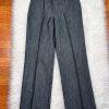 ISABELLA 2PC Gray Polyester Metallic Notch Collar Cocktail Pant Suit Size 10
